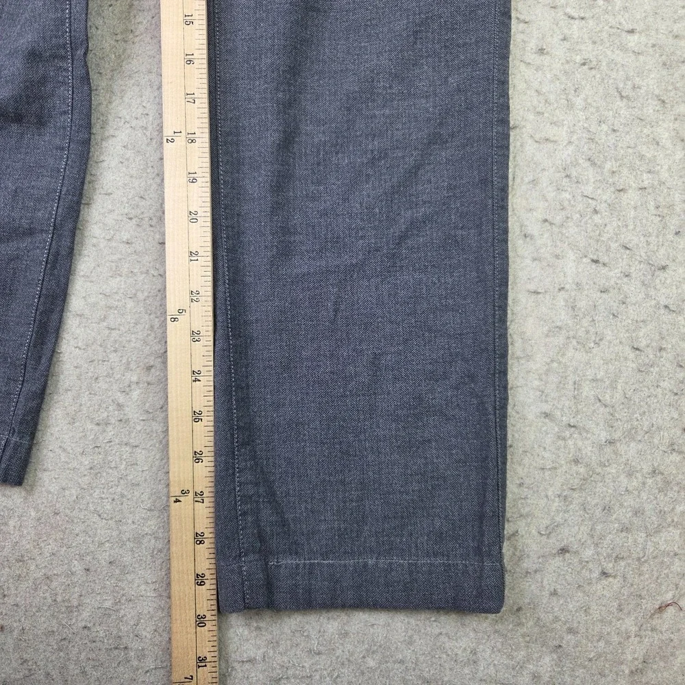 Banana Republic Mens Kentfield Pant 32x30 Grey Flat Front Stretch Chino Trousers